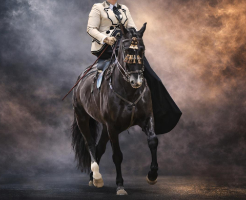 Beautiful Black Spanish Horse for Sale. Cod 26939