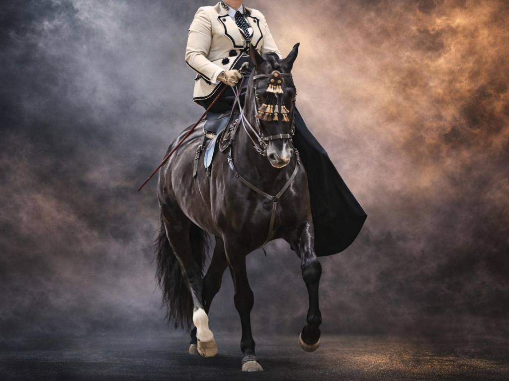 Bello Caballo Español Negro en Venta. Cod 26939